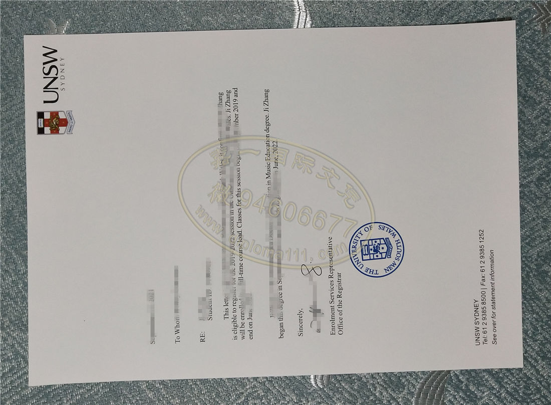 澳洲UNSW毕业证明怎么开，新南威尔士大学完读证明图/