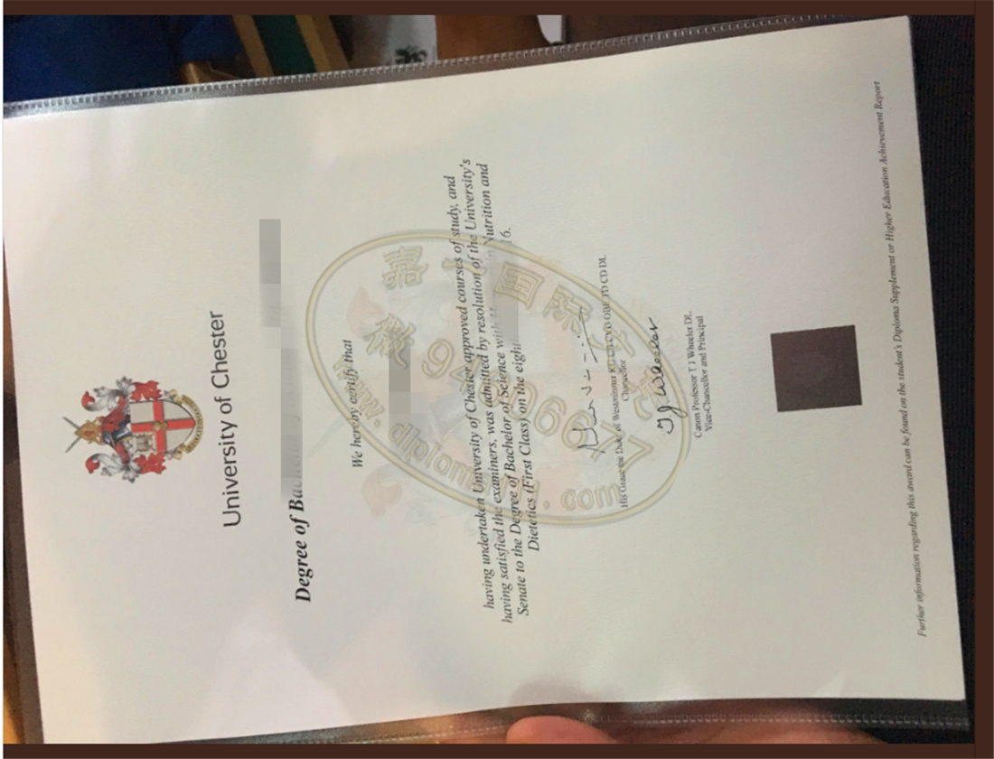 办理2020年切斯特大学毕业证书，买英国文凭成绩单就业有帮助/