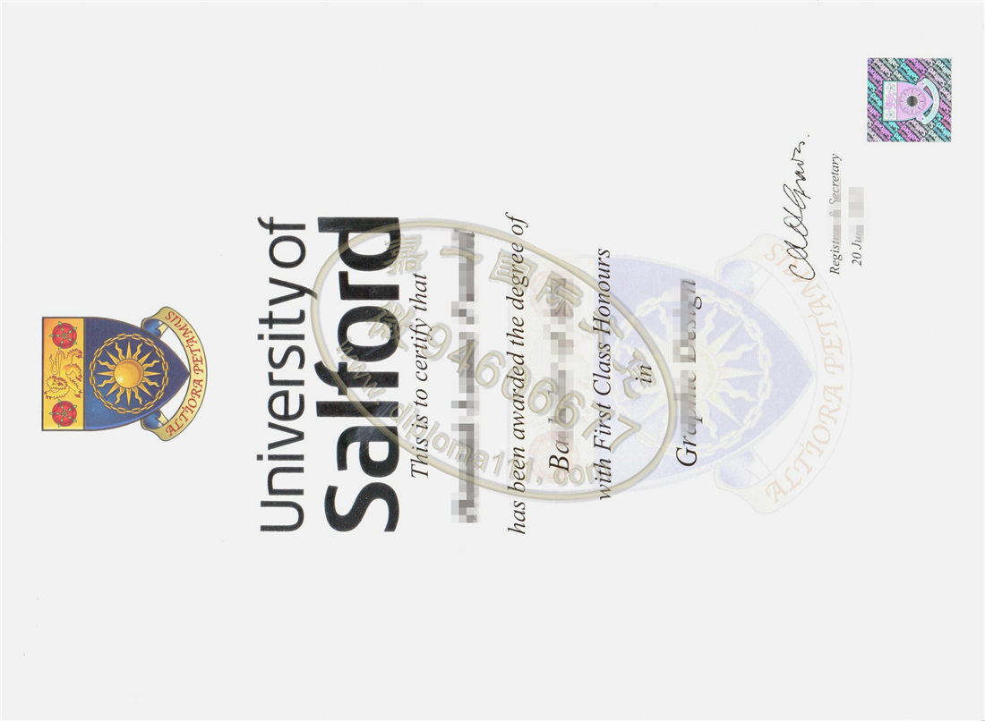 复刻索尔福德大学文凭证书,办理一比一索尔福德大学毕业证