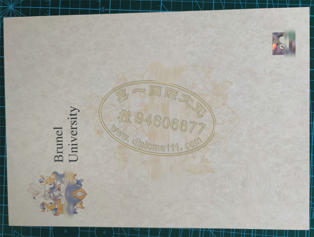 2010年伦敦布鲁内尔大学原版制作的文凭毕业证书半成品