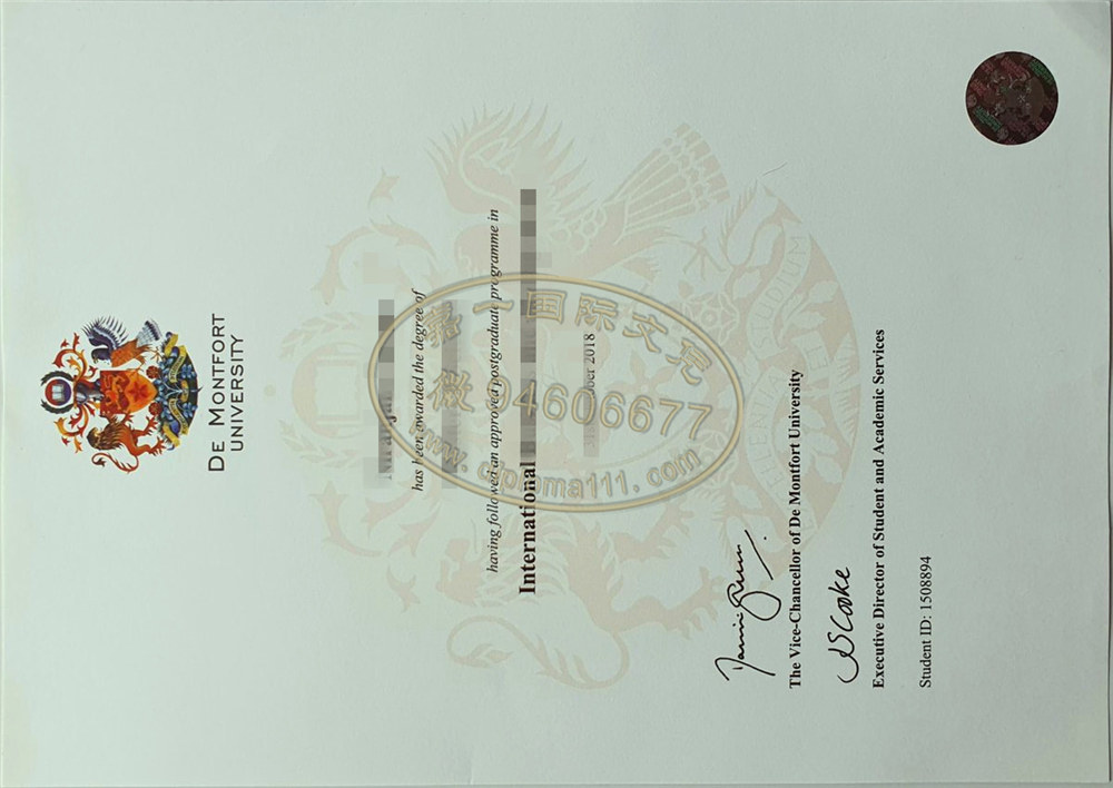 哪里可以买德蒙福特大学学位证书|办理英国DMU大学文凭证书模板