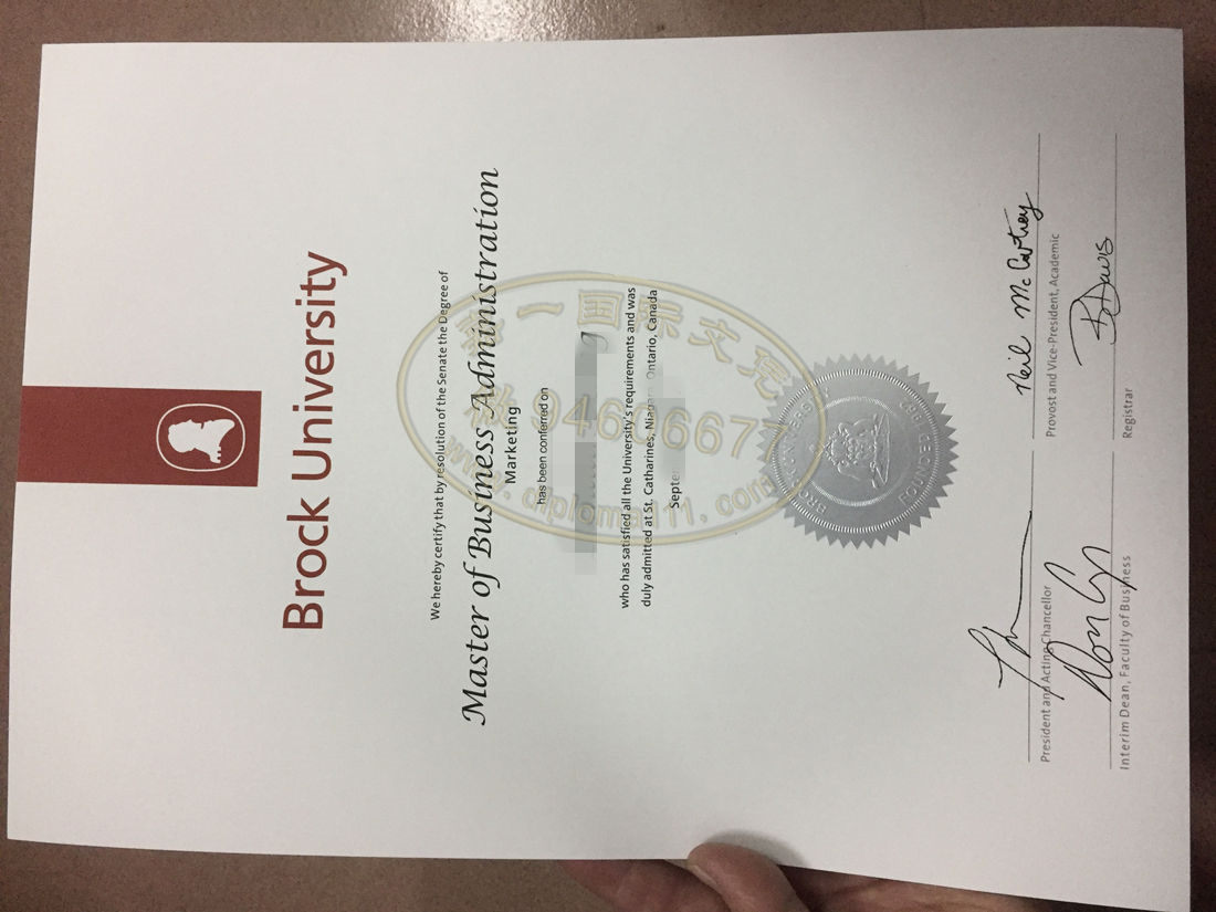 留学生买布鲁克大学文凭回国就业,补办Brock University毕业证