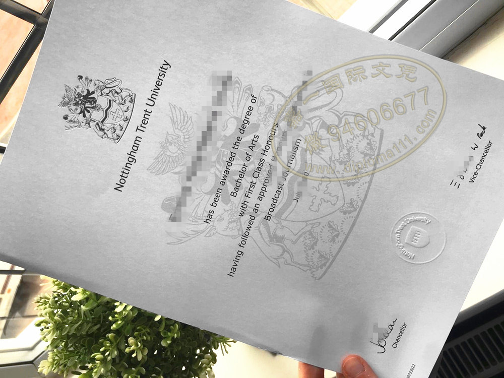 英国NTU毕业证实拍or诺丁汉特伦特大学留信文凭认证