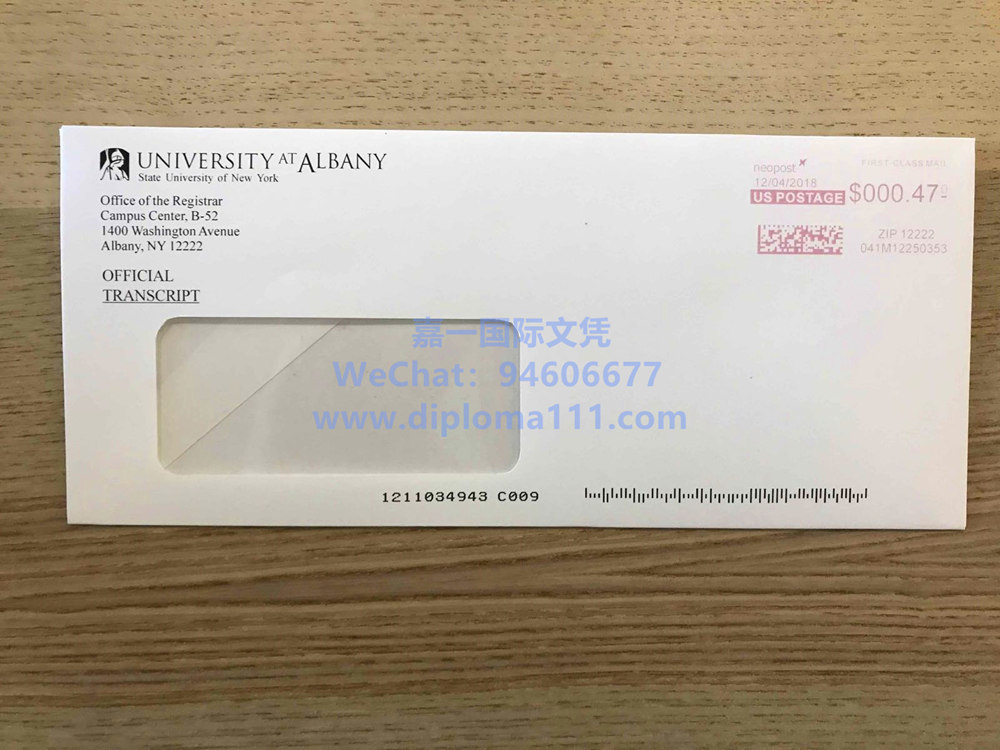 密封阿尔伯塔大学成绩单信封，办理成绩单封口贴纸与印章/