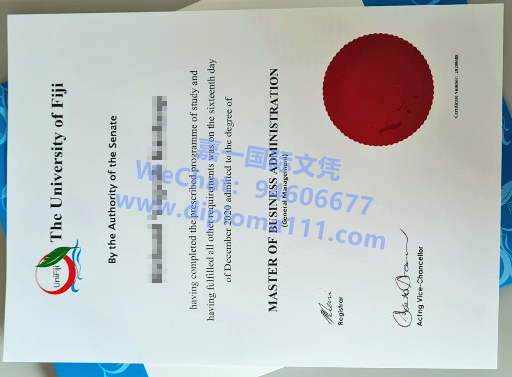 斐济大学文凭证书案例图,国外大学毕业证定制流程