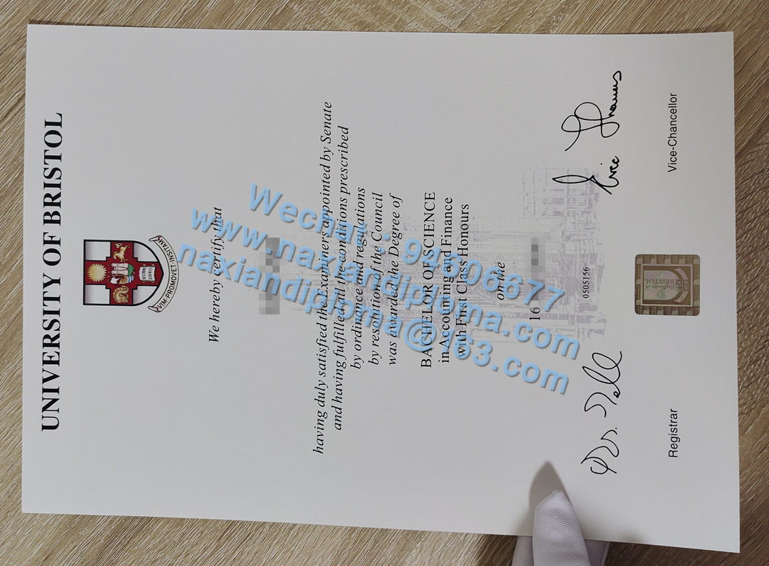 老版布里斯托大学毕业证模板,补办University of Bristol Diploma