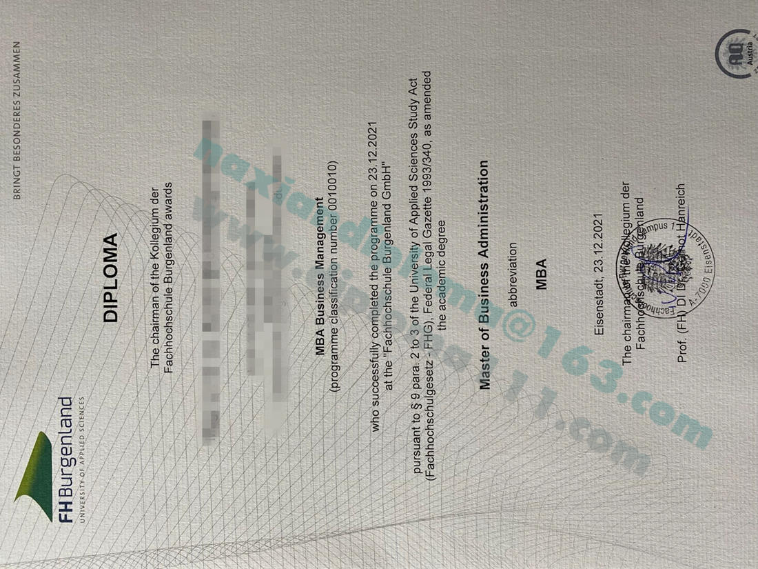 布尔根兰应用科技大学毕业证样式,奥地利文凭办理攻略指南