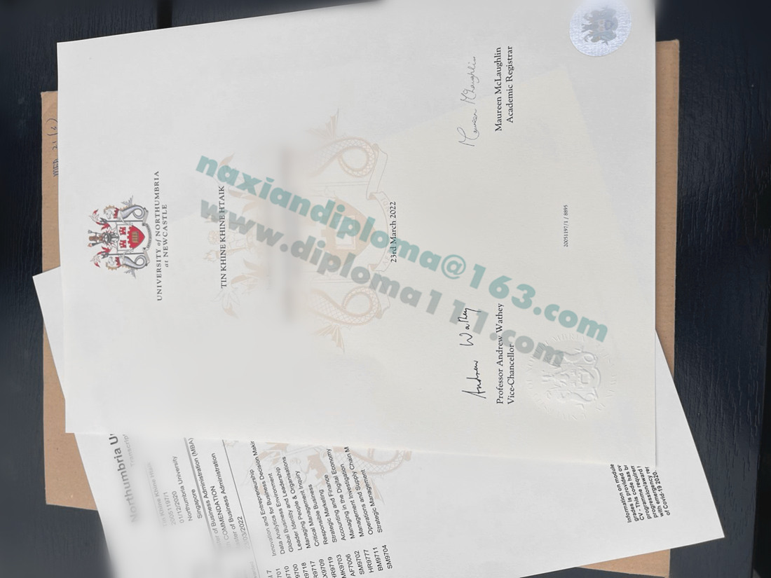 补办英国文凭捷径:诺森比亚大学毕业证成绩单定制流程