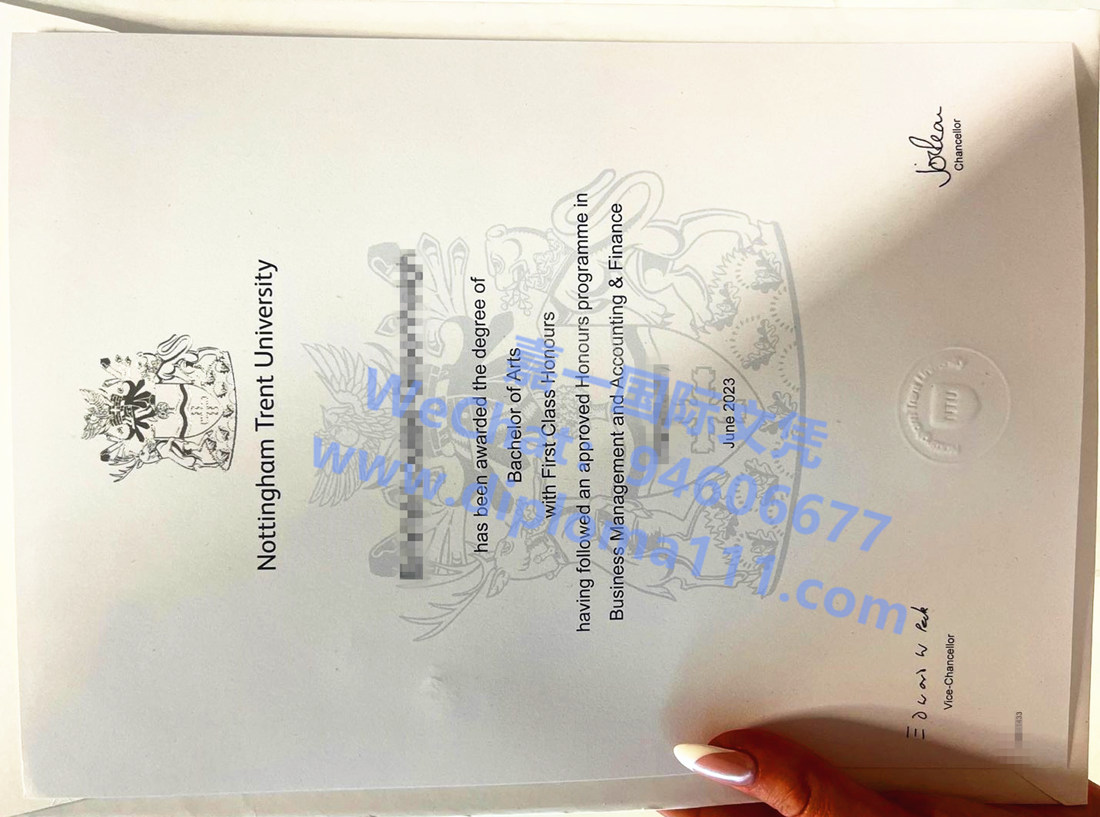 新版英国NTU文凭实拍，诺丁汉特伦特大学挂科买学历途径/