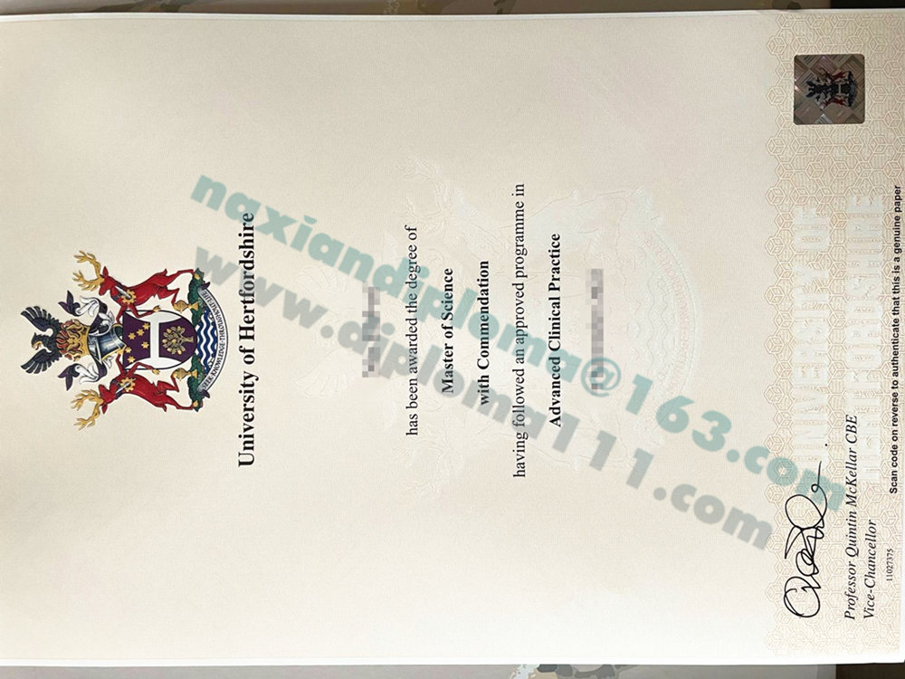 更新英国Hertfordshire学位证模板:赫特福德大学挂科补办学历证书