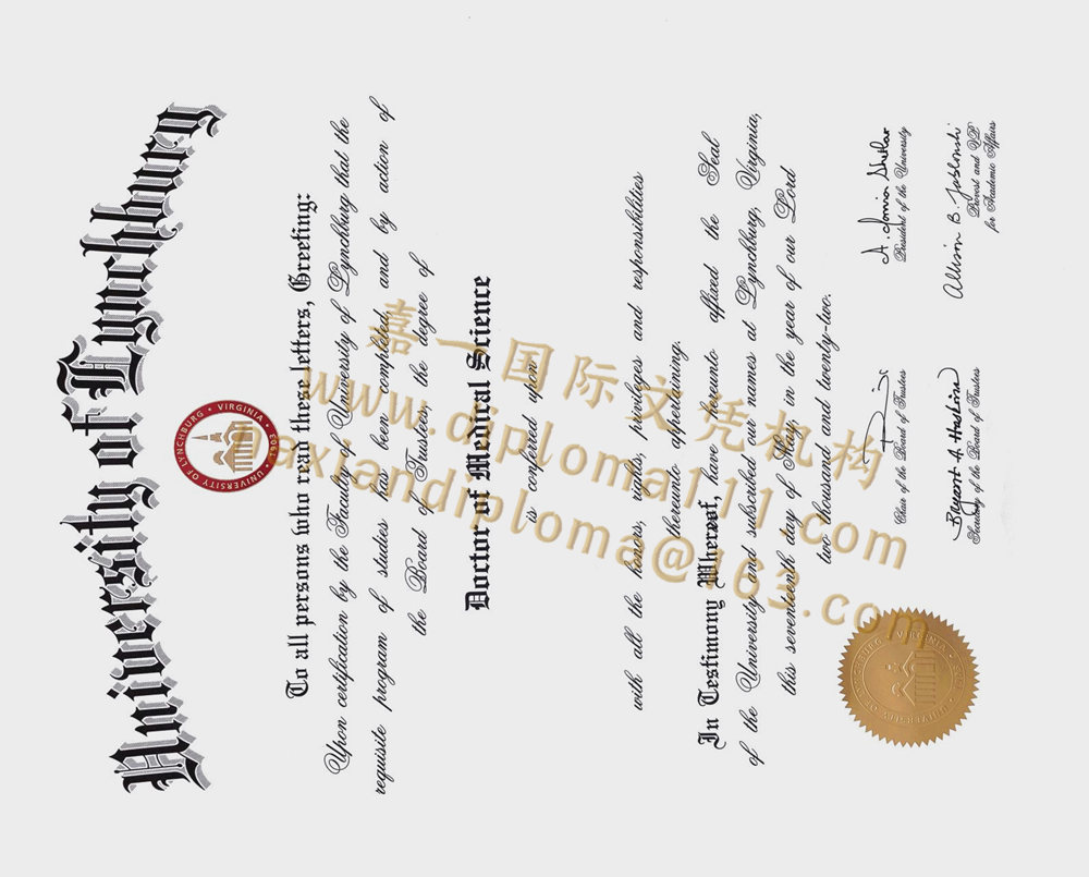 更新林奇堡大学电子毕业证与University of Lynchburg degree模板
