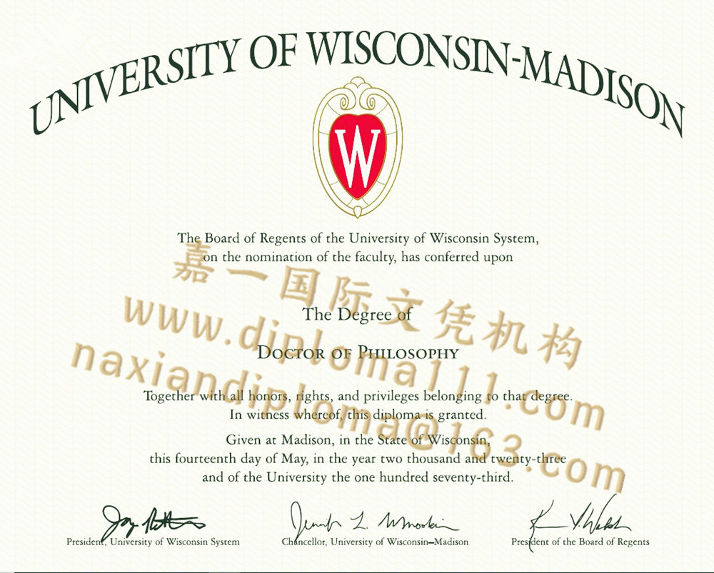 威斯康星大学Madison博士毕业证与麦迪逊分校纸质文凭独特设计与价值