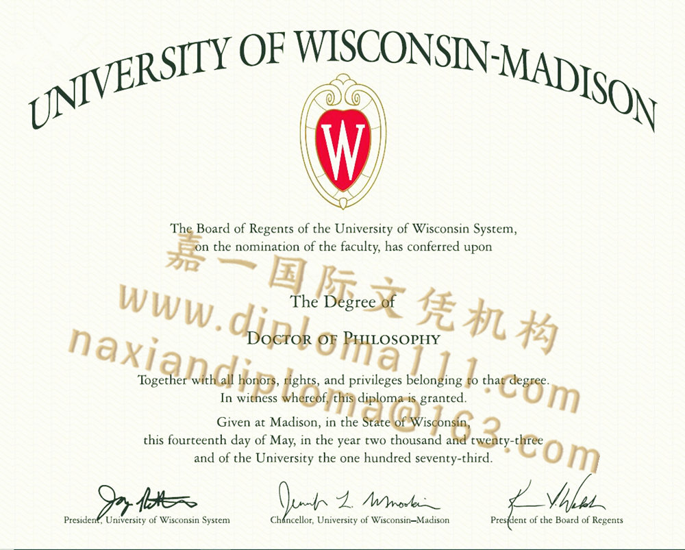 威斯康星大学Madison博士毕业证与麦迪逊分校纸质文凭独特设计与价值/