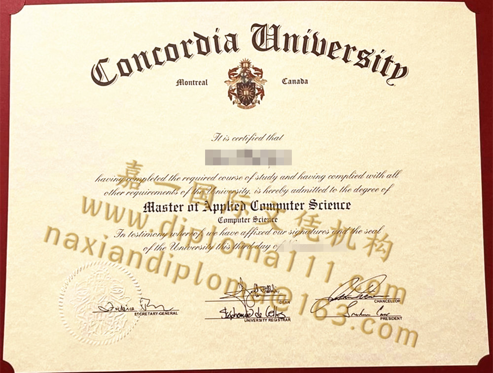 补办一张康考迪亚大学毕业证指南,加拿大Concordia文凭工艺样式