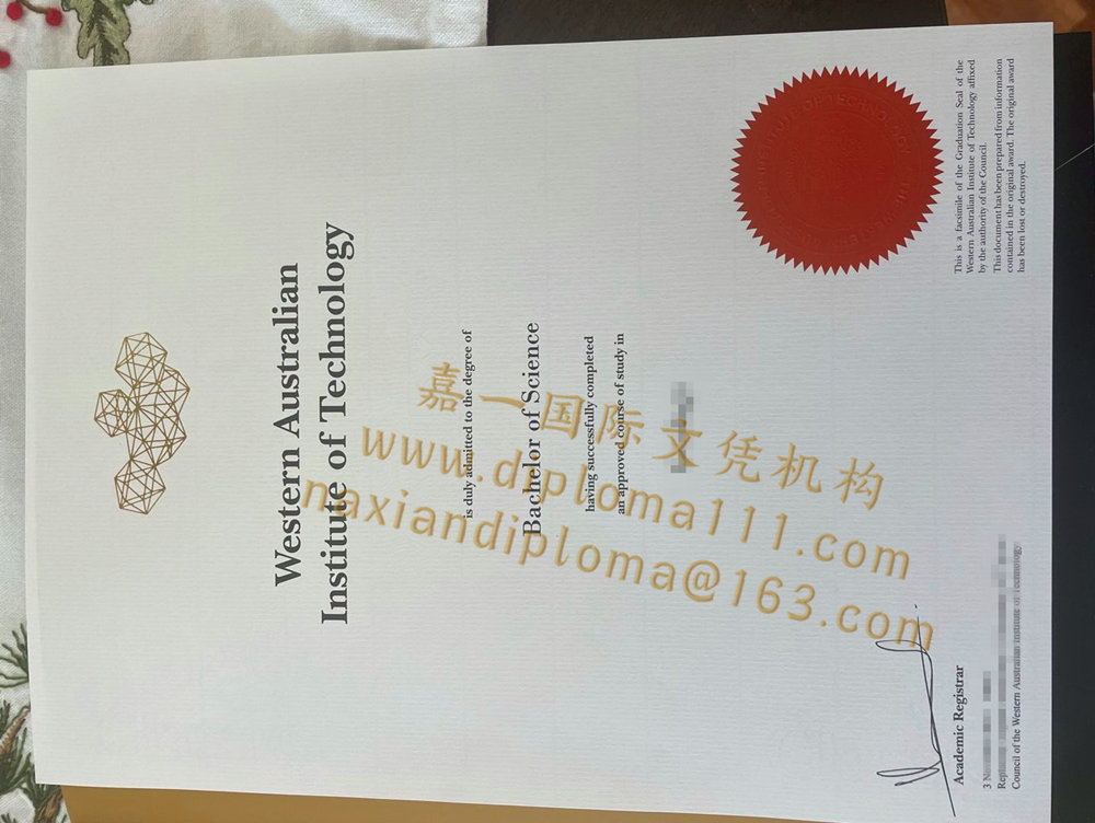 西澳大利亚理工学院毕业证样式,澳洲文凭办理工艺加工