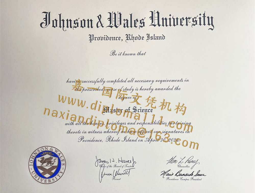 职业晋升补办美国JWU纸质毕业证|展示新版约翰逊与威尔士大学文凭学历样式