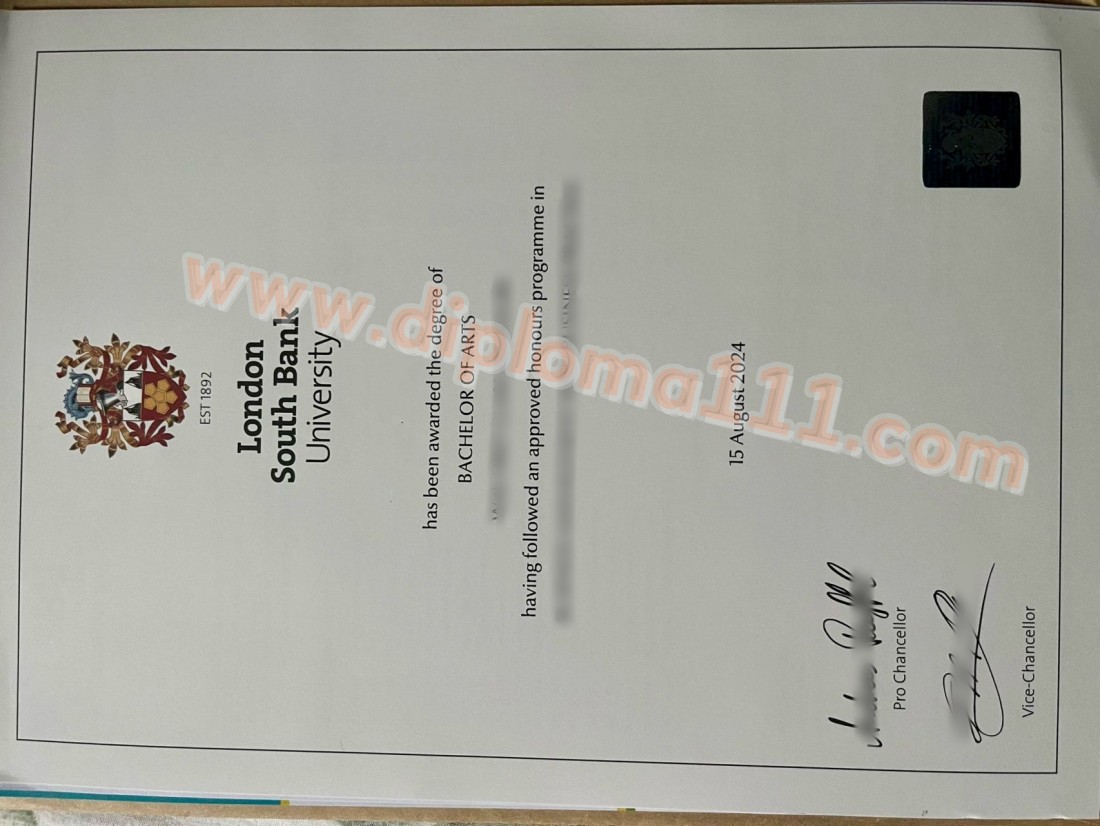 英国LSBU毕业证不简单|2024伦敦南岸大学文凭注意事项签名已换