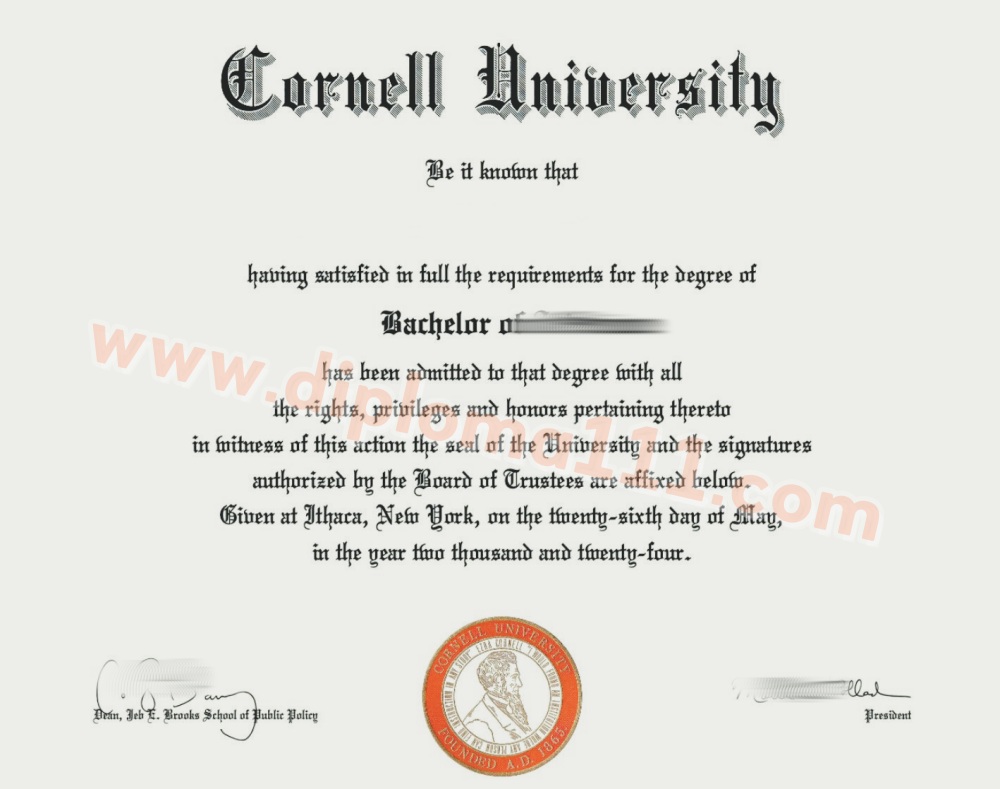 定制全尺寸康奈尔大学毕业证与Cornell学位证你了解吗