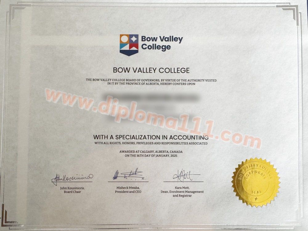 25版弓河河谷学院(Bow Valley College)毕业证/成绩单有何不同