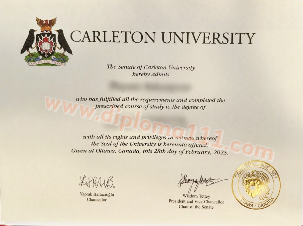25年卡尔顿大学(Carleton University)毕业证成绩单定制变化