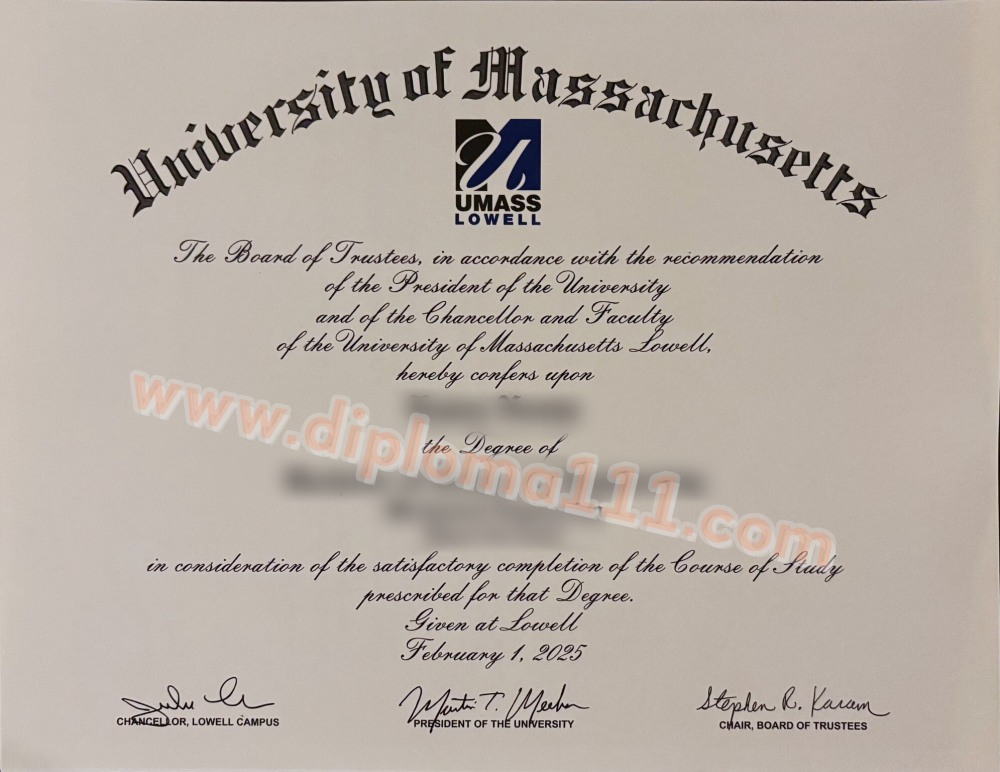 25版UMass Lowell毕业证跟你同学马萨诸塞大学洛厄尔分校文凭一样吗