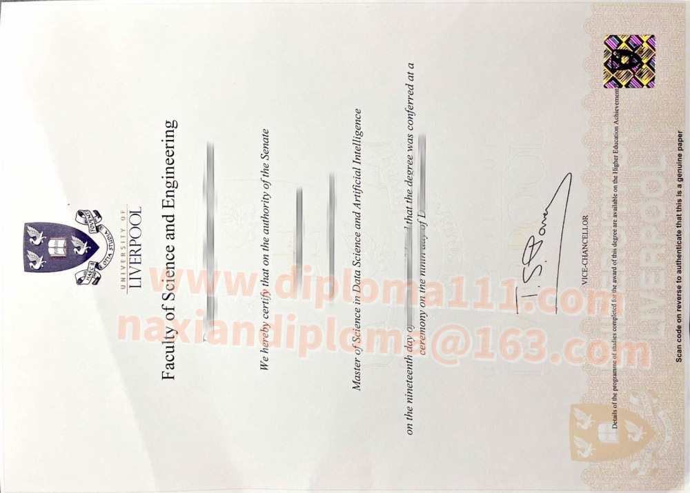英国UOL挂科吐糟买一张利物浦大学硕士毕业证制作工艺难点/
