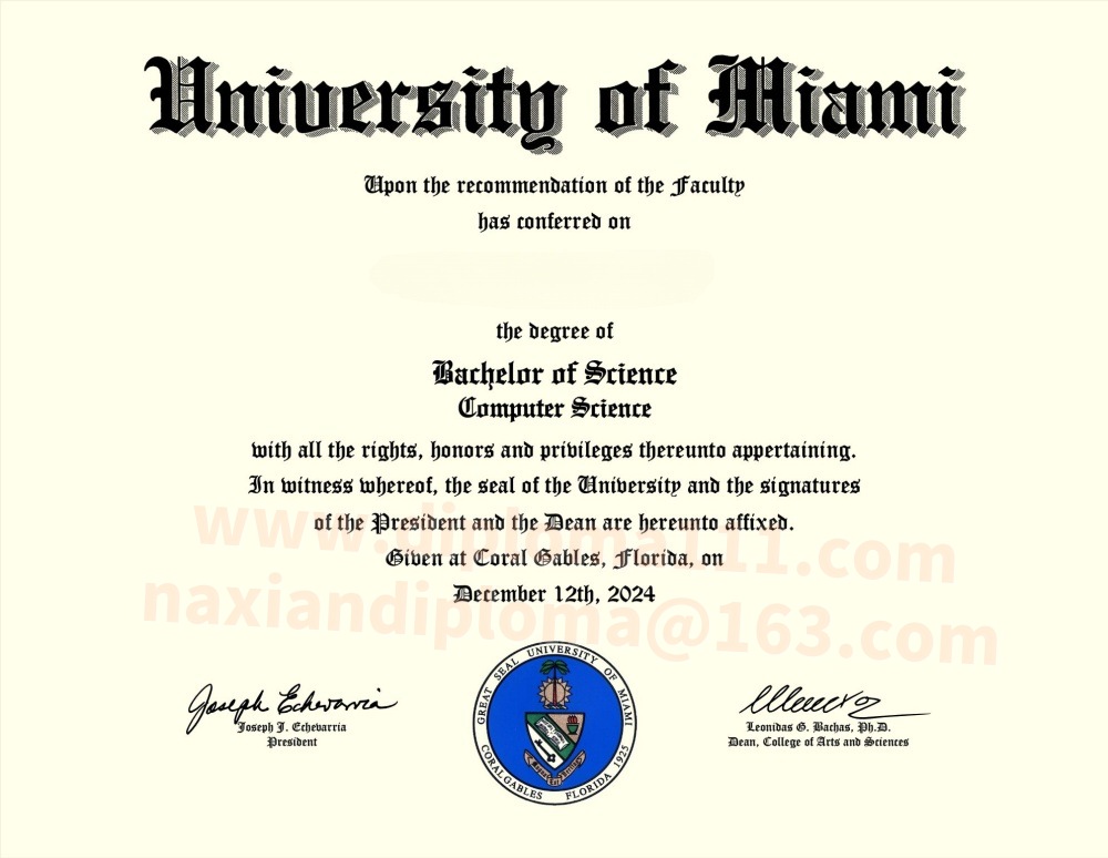 2025年美国UMiami毕业证案例来了,补办一张迈阿密大学文凭正确方式