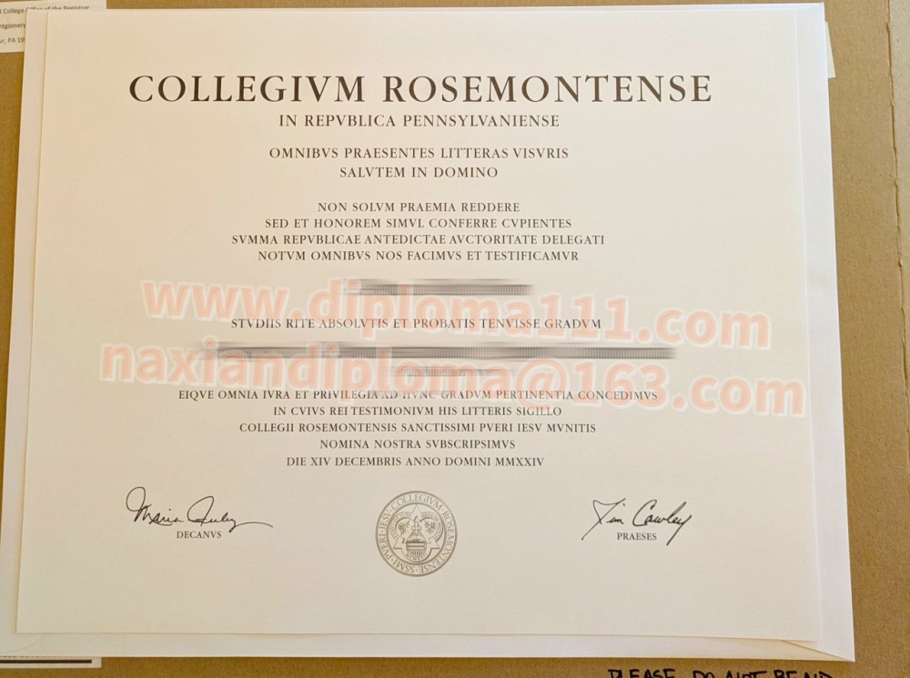 罗斯蒙特学院拉丁语毕业证Rosemont College文凭定制工艺