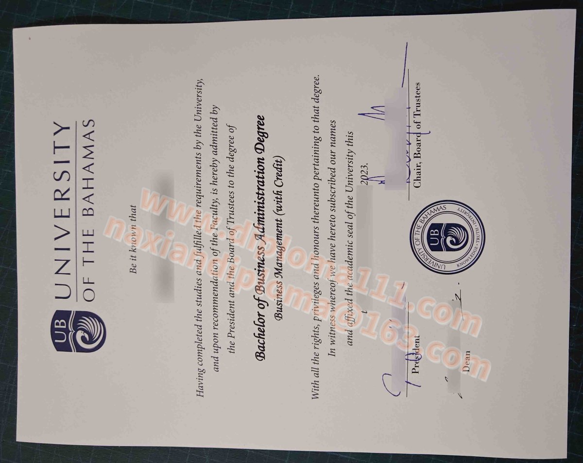 巴哈马大学(University of The Bahamas)毕业证来了