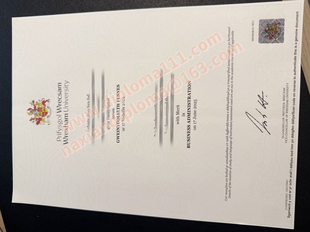 更新25版雷克瑟姆大学毕业证Wrexham University学位证开模定制
