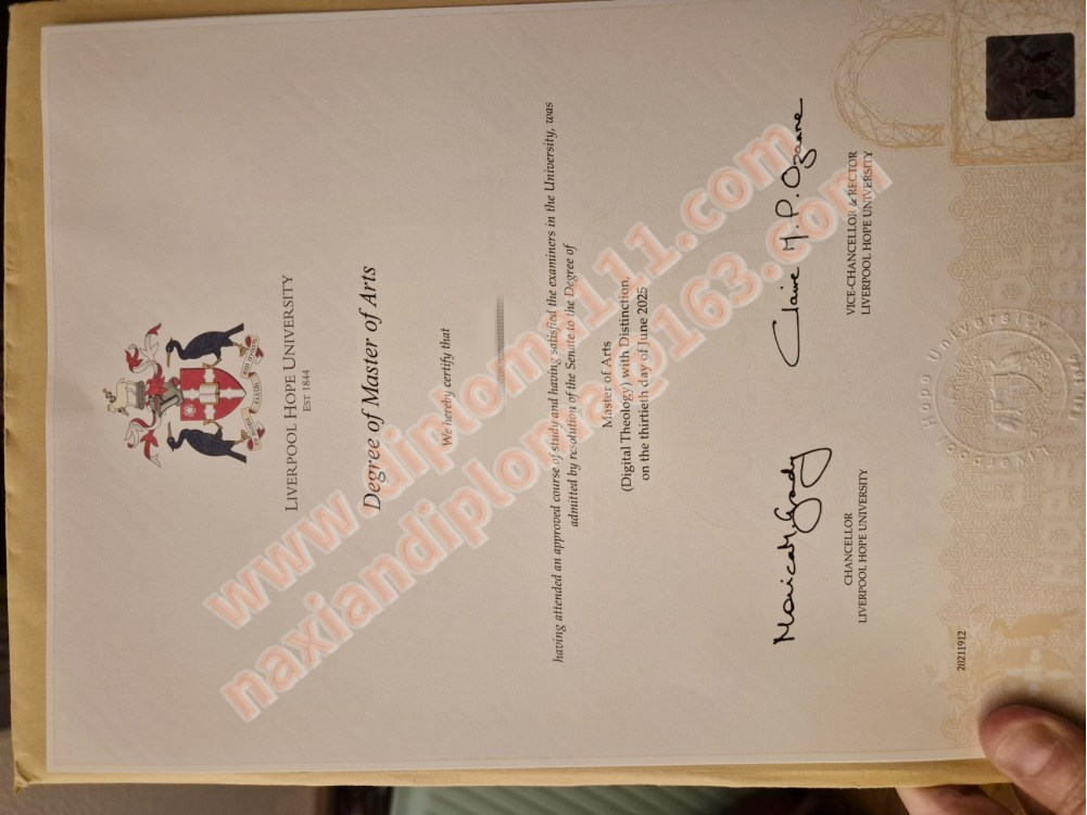 每天认识一张英国利物浦赫普大学不同毕业证与学位证案例