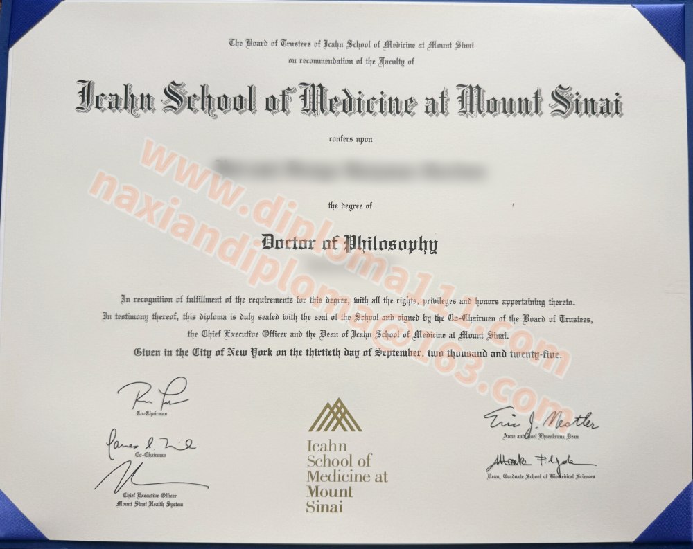 美国ISMMS博士毕业证急你所需:西奈山伊坎医学院学位证案例