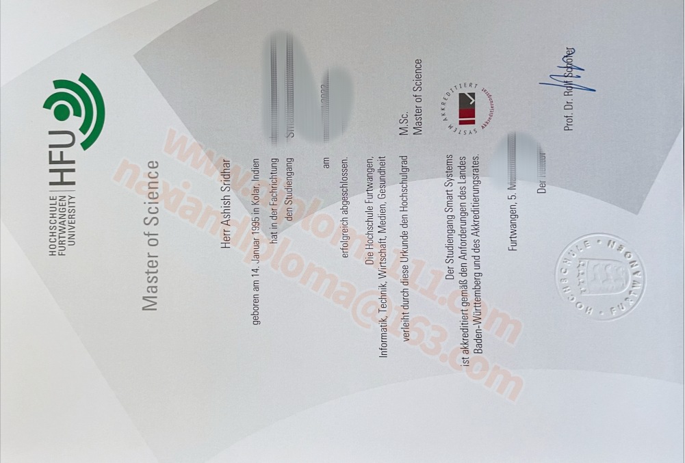 德国HFU硕士毕业证你了解多少|26版富特旺根应用科学大学文凭遗失补办攻略